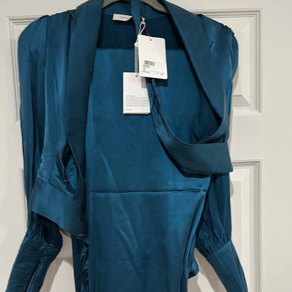 Zimmermann Blue Wide Leg pants with Luxurious Drape top